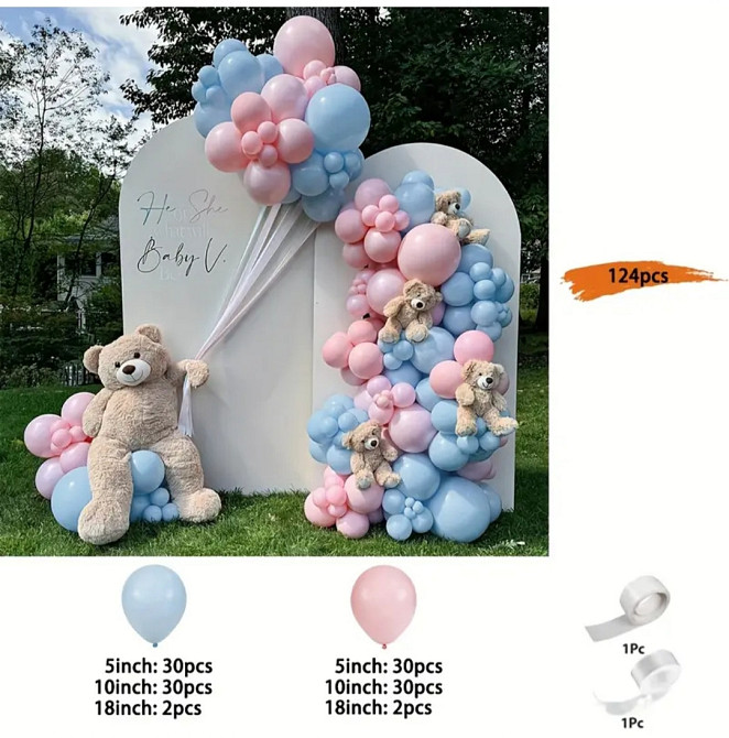 Набір куль для фотозони на гендер паті Київ - фото 2