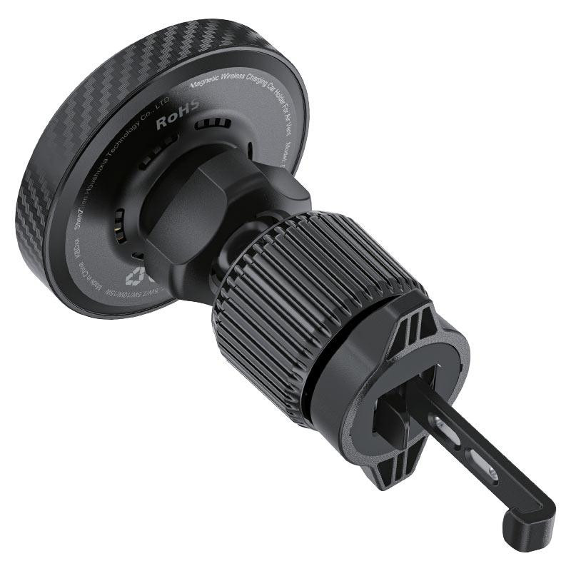 Автодержатель для телефона с БЗУ ACEFAST D33 Qi2 magnetic wireless charging car holder for air vent Black Киев - изображение 3