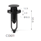 Натискна кліпса кріплення ClipsS 11435 — Toyota | 52161-16010, 52161-02020, 52161-44010-O Ковель
