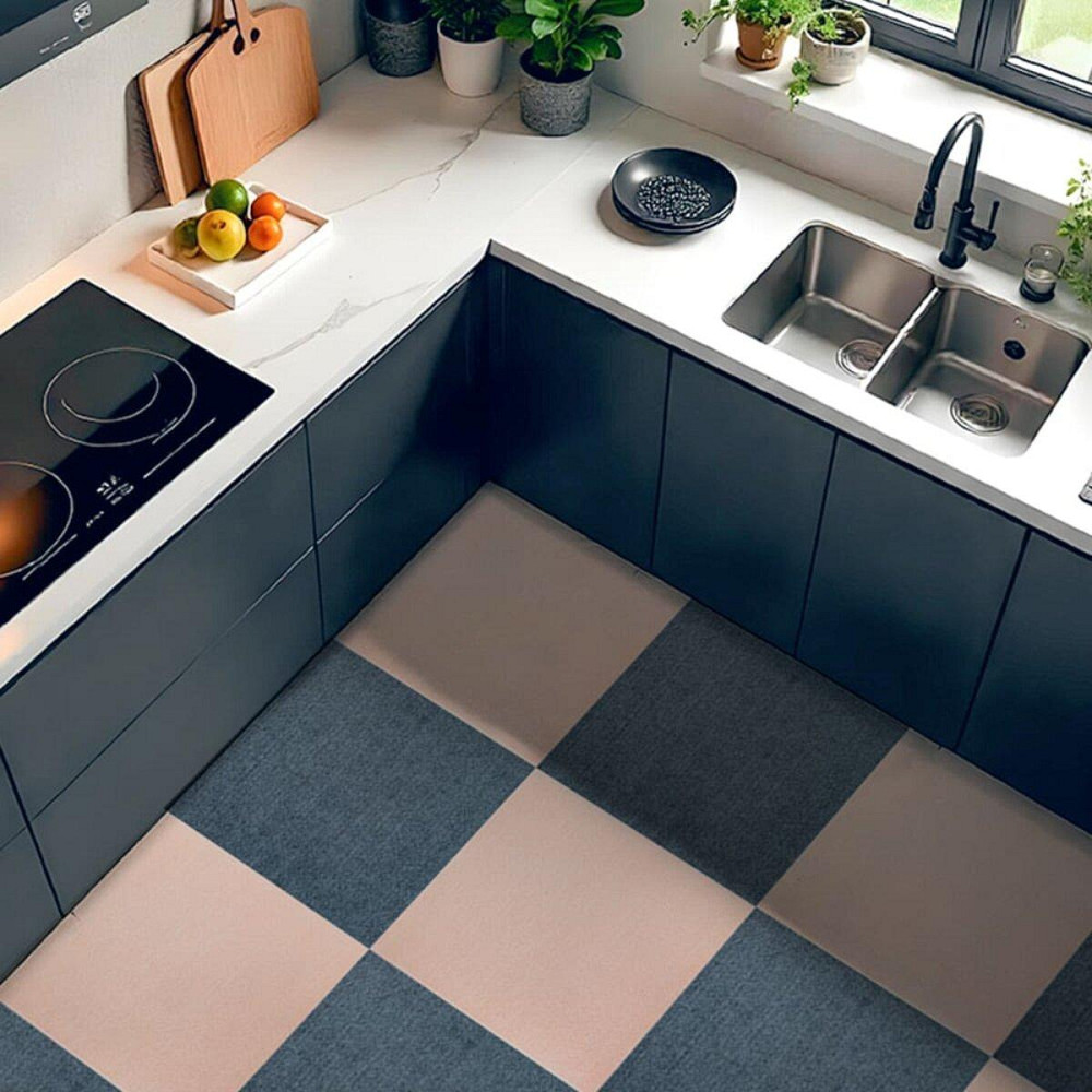 Самоклеюча плитка під ковролін молочний 600х600х4,5мм SW-00002483 Київ - фото 7