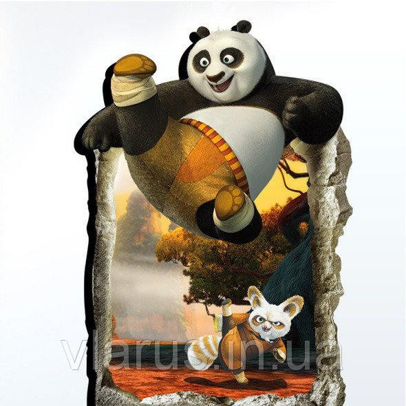 Самоклеющаяся 3D наклейка на стену Кунг-фу Панда Киев - изображение 2