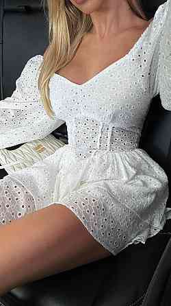 Женское легкое романтичное мини платье из натуральной ткани прошва 46/48 Одесса