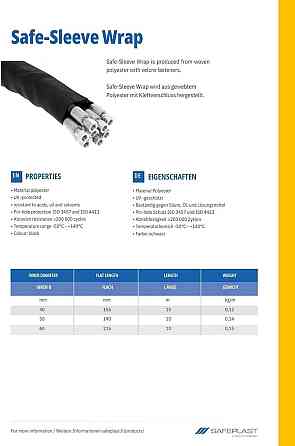 Защитный рукав Safe-Wrap WR-RD60R10 черный Ø60 мм 10 м для гидравлического шланга водонепроницаемый защитная Киев