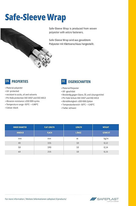 Защитный рукав Safe-Wrap WR-RD60R10 черный Ø60 мм 10 м для гидравлического шланга водонепроницаемый защитная Киев - изображение 5