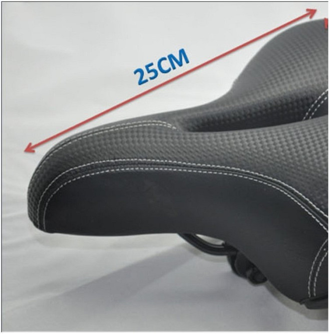 Седло для велосипеда на пружинах мягкое амортизирующее Черное 260*210 мм Бровары - изображение 6