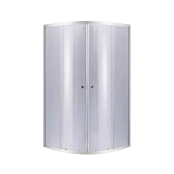 Lidz Latwa SC80x80.SAT.MID.GR Душевая кабина полукруглая, стекло тон. 4 мм + Lidz Душевой поддон KAPIELKA ST80x80x26, с панелью Киев