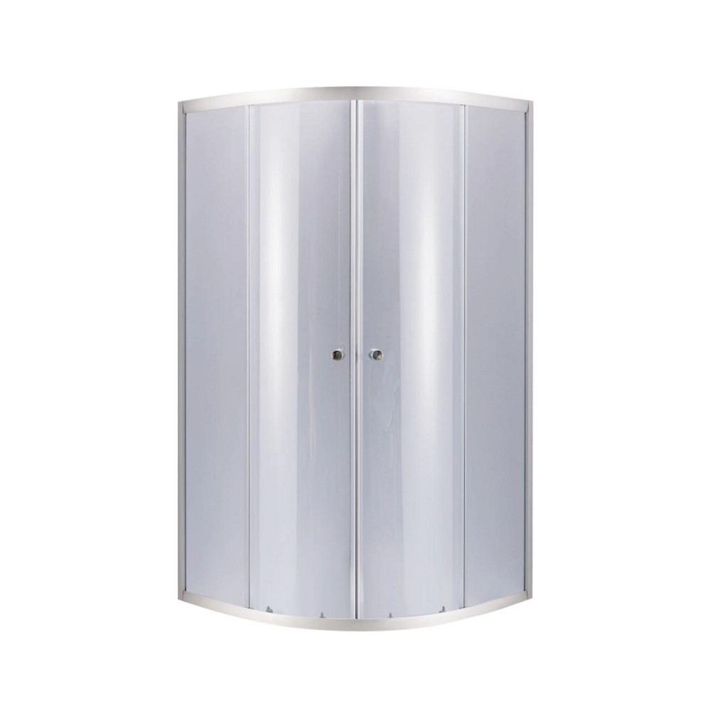 Lidz Latwa SC80x80.SAT.MID.GR Душевая кабина полукруглая, стекло тон. 4 мм + Lidz Душевой поддон KAPIELKA ST80x80x26, с панелью Киев - изображение 3