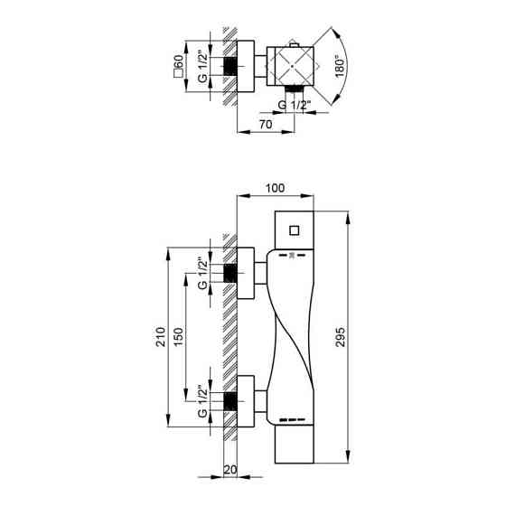 Смеситель термостатический для душа Zkrouceny 40T105C (QTZKR40T105C) Киев