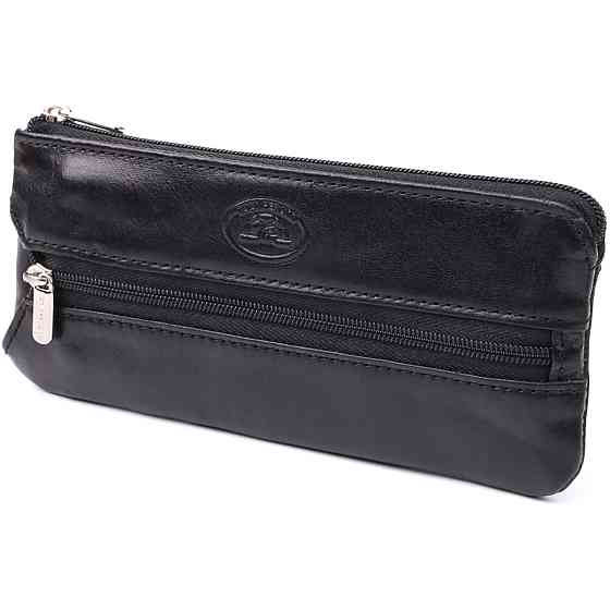 Вместительная ключница на одно отделение из гладкой натуральной кожи Tony Perotti 20851_1 (2686 nero) Черный Киев