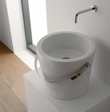 Раковина  Scarabeo Bucket 30 wiaderko biała 8801 Киев - изображение 1