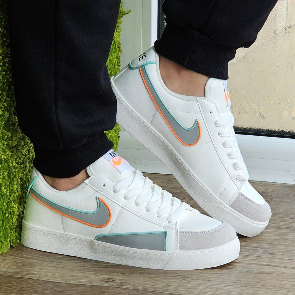 Кросівки Nike Бежеві Жіночі Білі Форси Шкіряні Найк Кеди (розміри: 40,41,42,43) Дніпро - фото 2