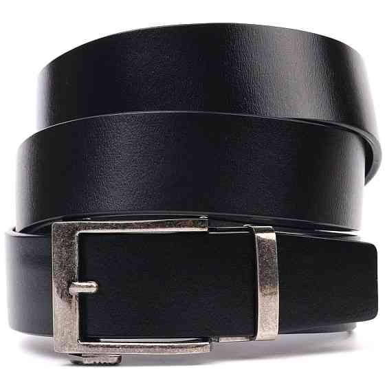 Мужской ремень с интересной автоматической пряжкой Черный (Vintage) Киев
