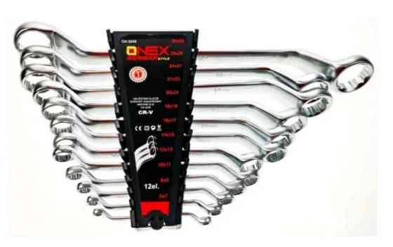 Набор изогнутых накидных ключей OX-3246, 12 шт 6–32 мм, сатинированный, хром-ванадий в кейсе. Одесса