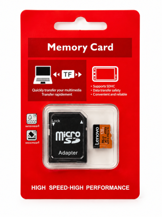 Карта пам’яті Lenovo microSDXC 128GB UHS-I U3 V30 A2 Class 10 з SD-адаптером Київ