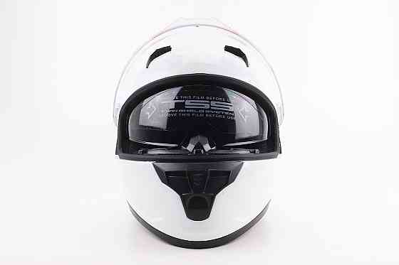 Шолом інтеграл, закритий (сертифікація DOT)+відкидні окуляри BLD-M67 L (59-60см), БІЛИЙ глянець Киев