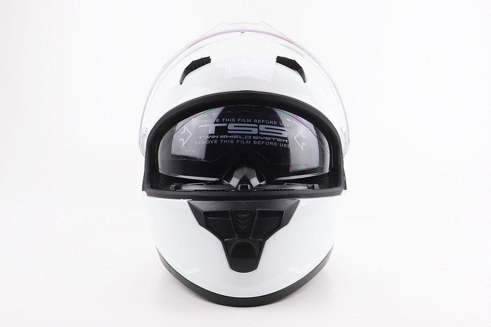 Шолом інтеграл, закритий (сертифікація DOT)+відкидні окуляри BLD-M67 L (59-60см), БІЛИЙ глянець Киев - изображение 5