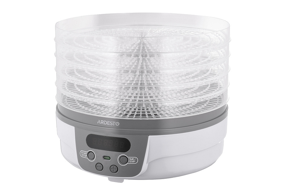Сушарка для продуктів ARDESTO FDB-5321T, 250Вт, піддонів -5x3см, діаметр-32см, макс-70°С, таймер, електр. управління, пластик , білий Киев - изображение 11