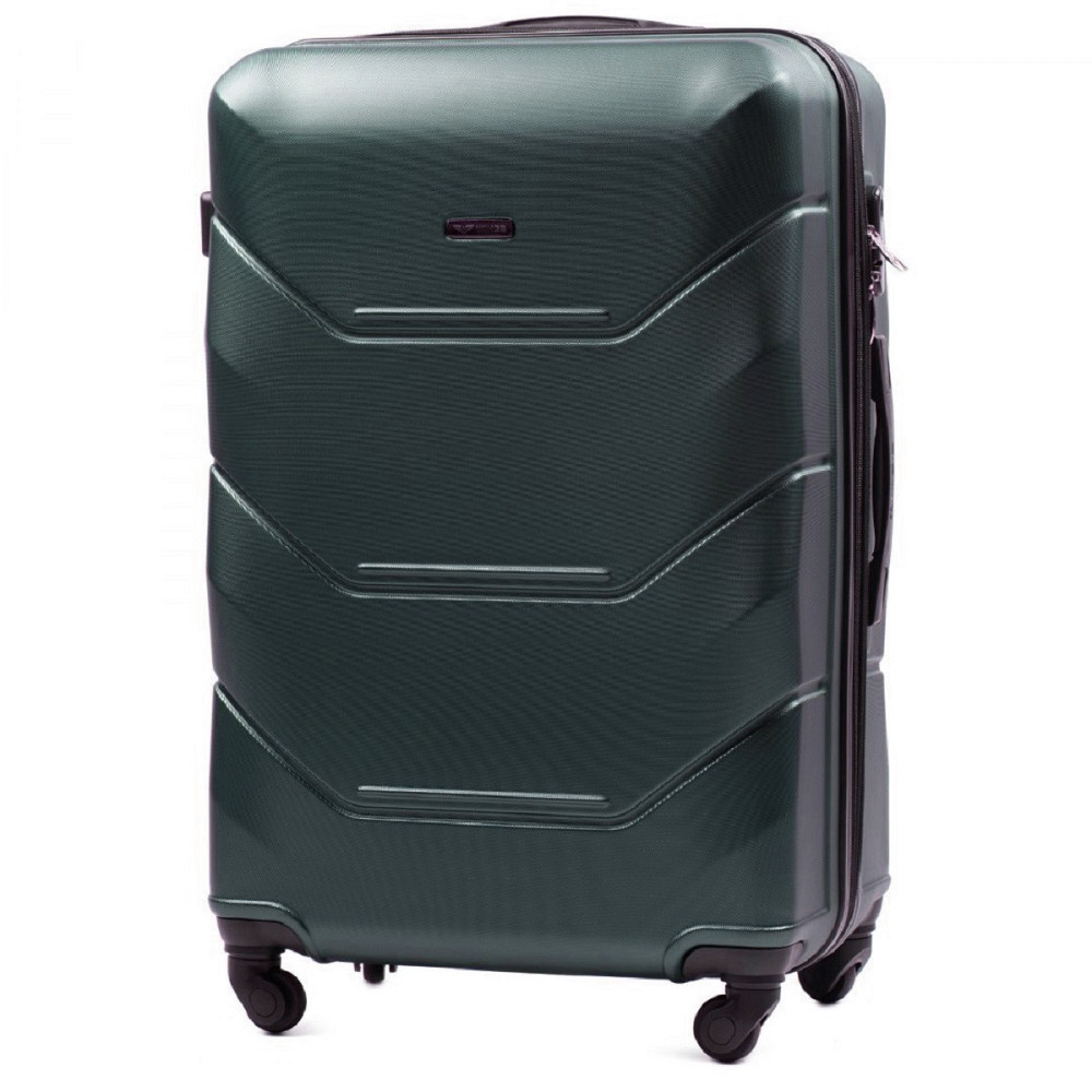 Валіза пластикова WINGS 147 велика 75 см темно-зелена Київ - фото 1