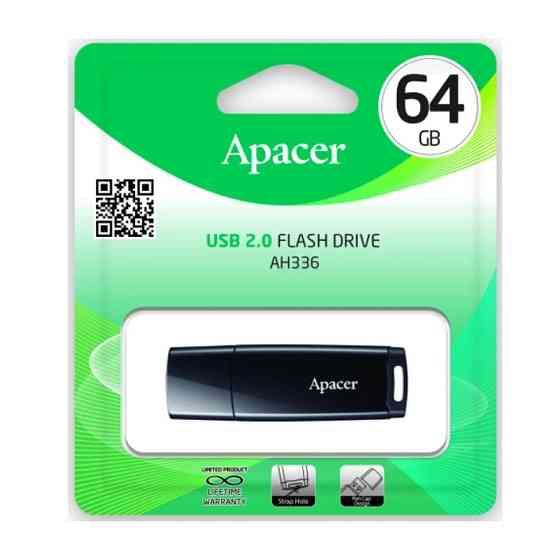 Флеш-накопичувач Apacer USB 2.0 AH336 64Gb Black Київ