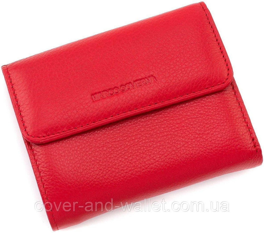 Красный женский маленький кошелек на много карточек на магнитной застежке Marco Coverna MC-2047A Киев - изображение 1