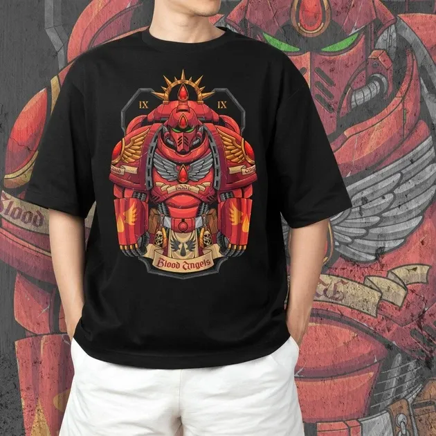 Футболка для підлітка хлопчика з принтом WarHammer 40K Blood Angel140 Розмір 160 Anime10761 Дніпро - фото 4