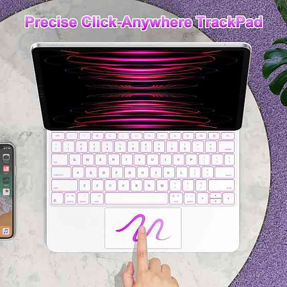 Магнитный чехол с клавиатурой и трекпадом LCD для iPad Air 13