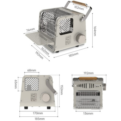 Газовий обігрівач Naturehike CNK2300CW018 сірий (6976507666855) Вінниця - фото 4