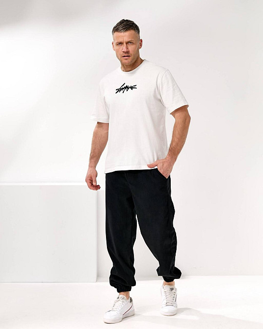 Мужские стильные повседневные вельветовые брюки Черный, 46 Одесса - изображение 1