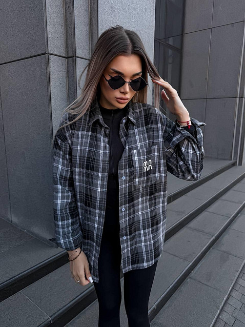 Женская рубашка в клетку (с накатом) Одесса - изображение 1