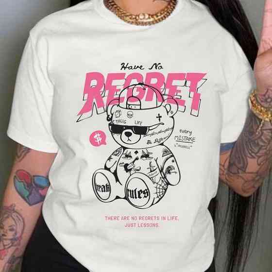 Футболка женская с принтом  42 Белая 2664082091 Днепр