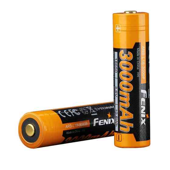 Аккумулятор 18650 Fenix 3000mAh Li-ion 3.6V (Черно-желтый) Киев