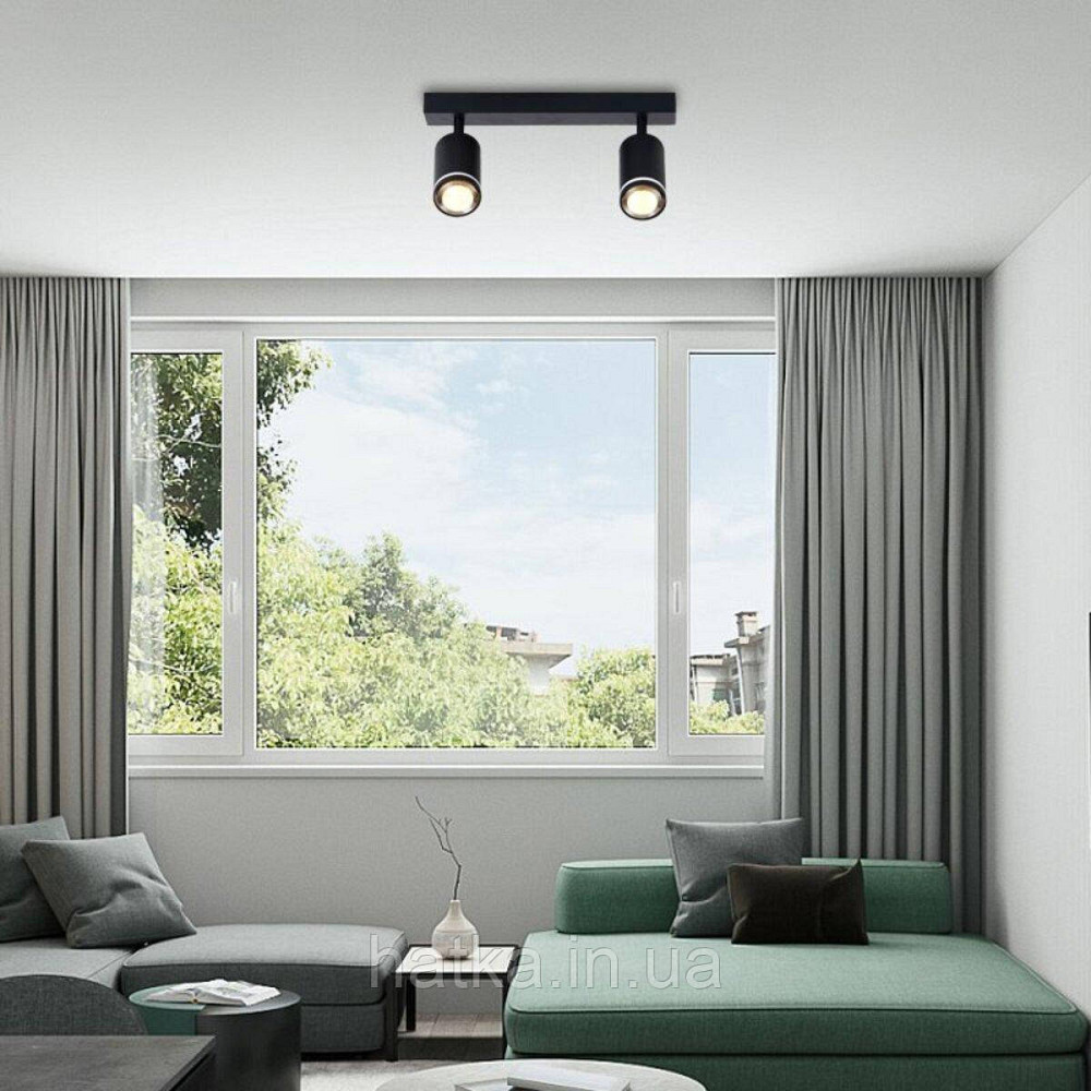 Спот VALESO INN-23060BK чорний на 2 плафони Київ - фото 3