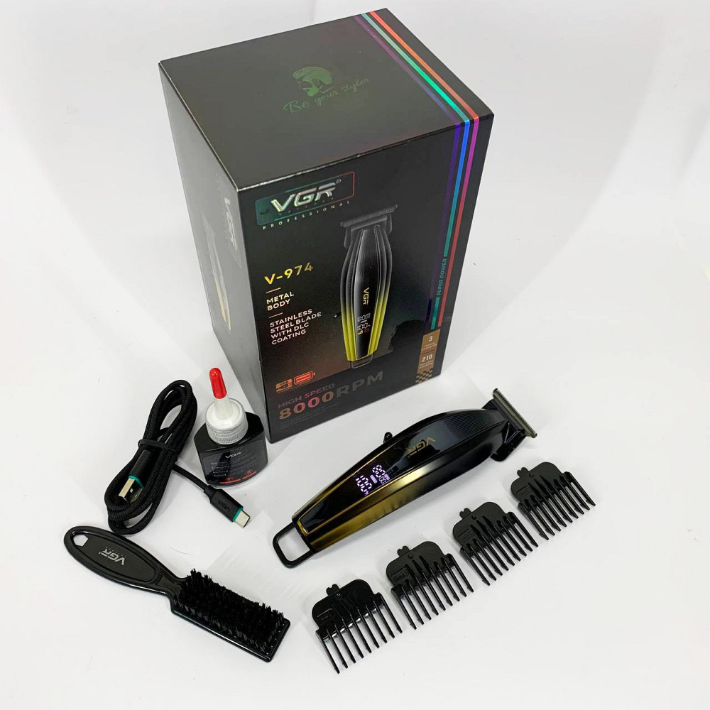 Машинка для стрижки волосся потужна VGR V-974, Тример для стрижки акумуляторний професійний LO-41 Івано-Франківськ - фото 5