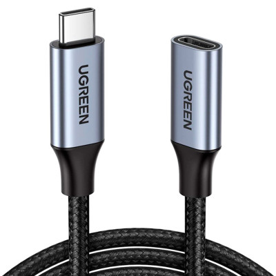 Дата кабель USB-C M/F 0.5m 5A USB 3.1 Gen2 10Gbps black Ugreen (80810) Вінниця - фото 1
