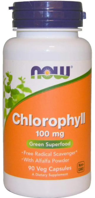 Хлорофилл от запаха изо рта Now Foods Chlorophyll 100 мг 90 вег капс Киев - изображение 1