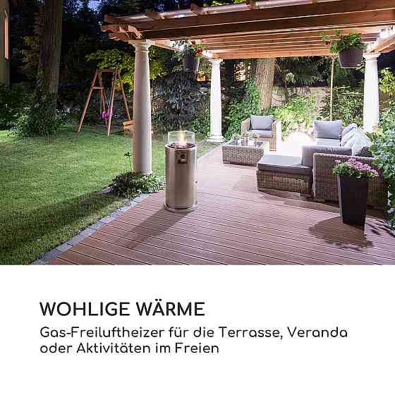 Нагрівач для патіо Lavastone 30 000 БТЕ / 8,8 кВт загартоване скло сталь сріблястий (Німеччина, читати Рівне