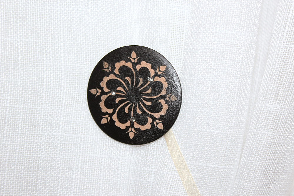 Магніти для штор і гардин (174м) Карпати набір 2 шт Венге (81-085) Київ - фото 2