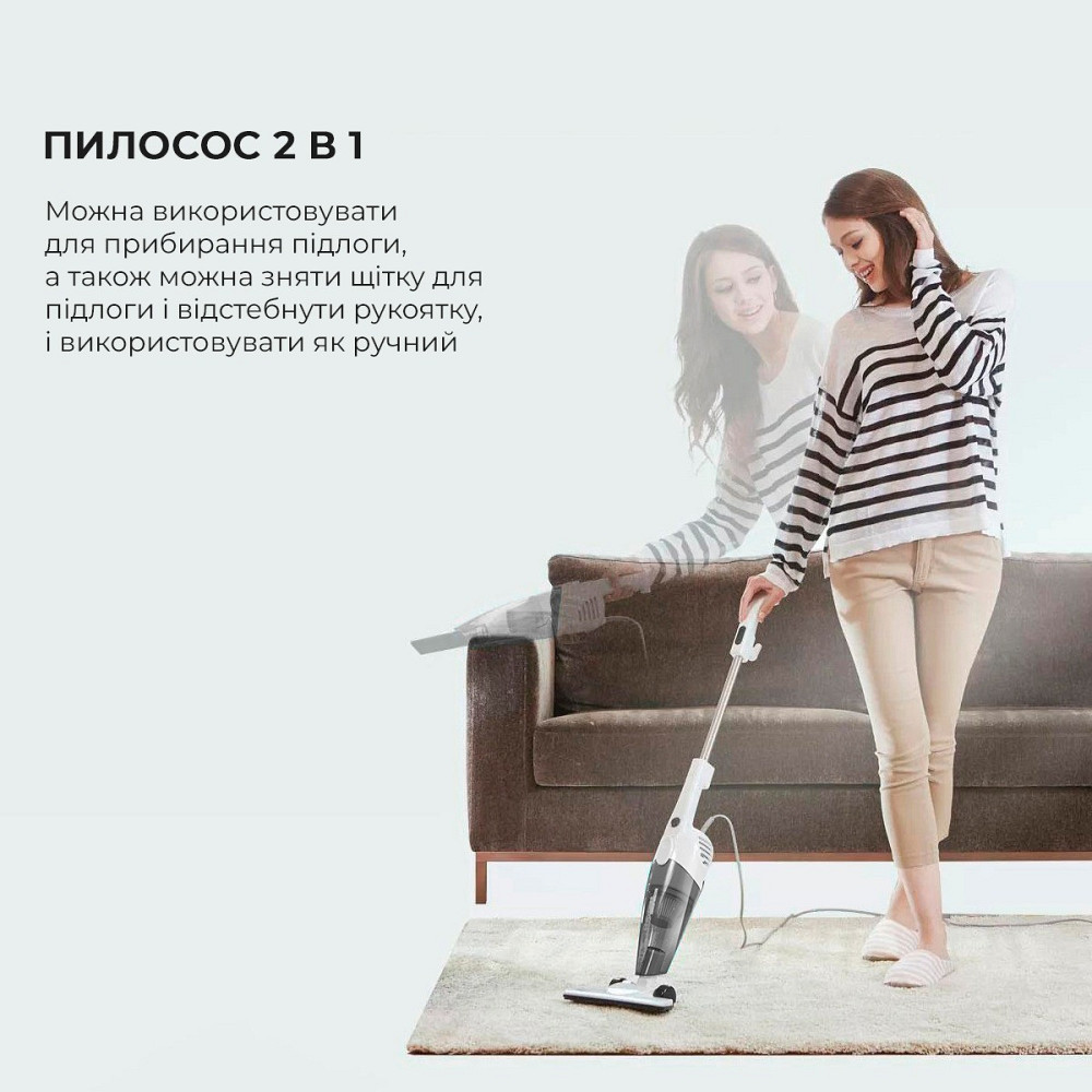 Пилосос Deerma Corded Hand Stick Vacuum Cleaner (DX118C) ( Білий ) Харьков - изображение 8