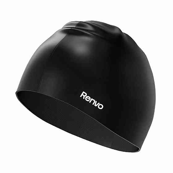 Доросла шапочка для плавання  Renvo Keles чорний Уні OSFM (2SC100-01) Киев