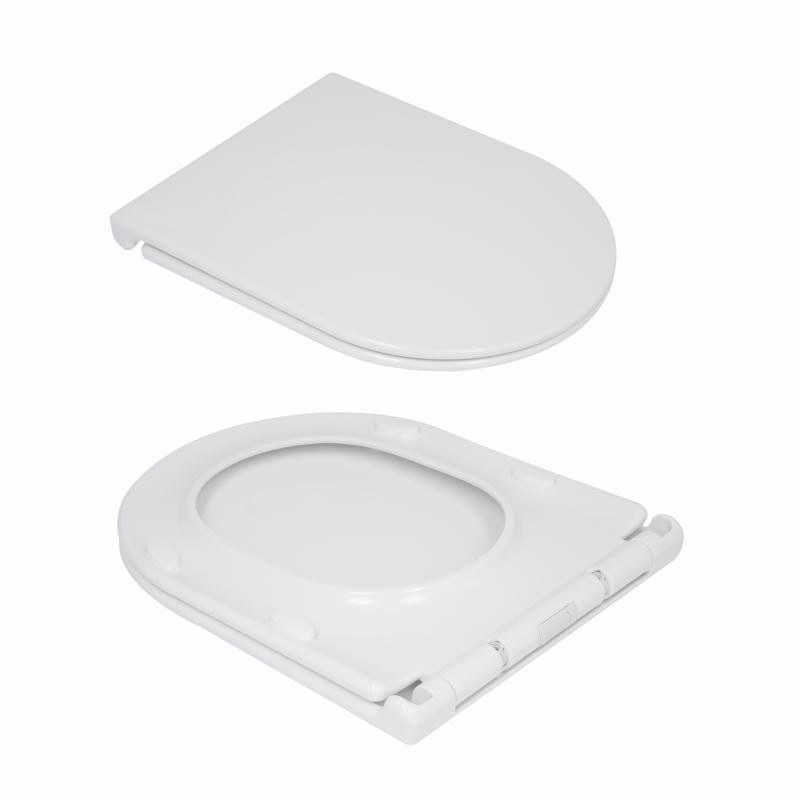 Унітаз підлоговий Qtap Presto безобідковий із сидінням Soft-close QTPRE27W51022 Київ - фото 8