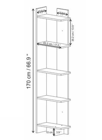 Стелаж кутовий "Мілвертон" зефір Миколаїв - фото 4