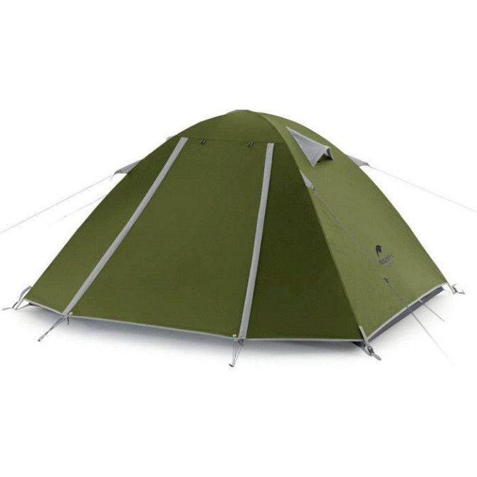 Намет тримісний Naturehike P-Series NH18Z033-P 210T/65D, темно-зелений Київ - фото 1