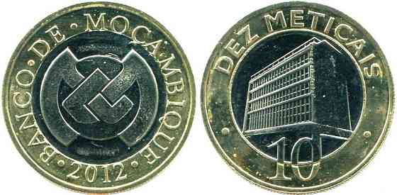Mozambique Мозамбик 10 Meticais 2012 UNC Полтава