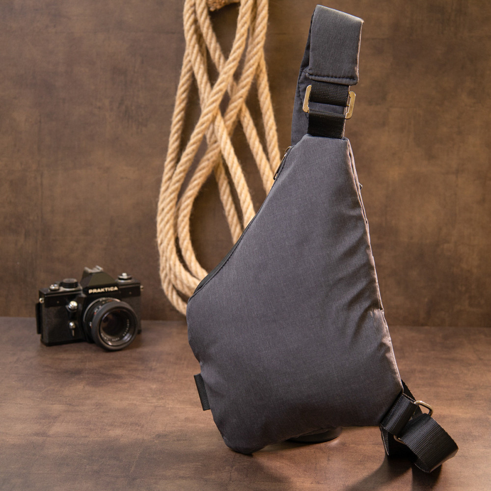 Сумка слинг нейлоновая Vintage 20558 Серая Киев - изображение 1