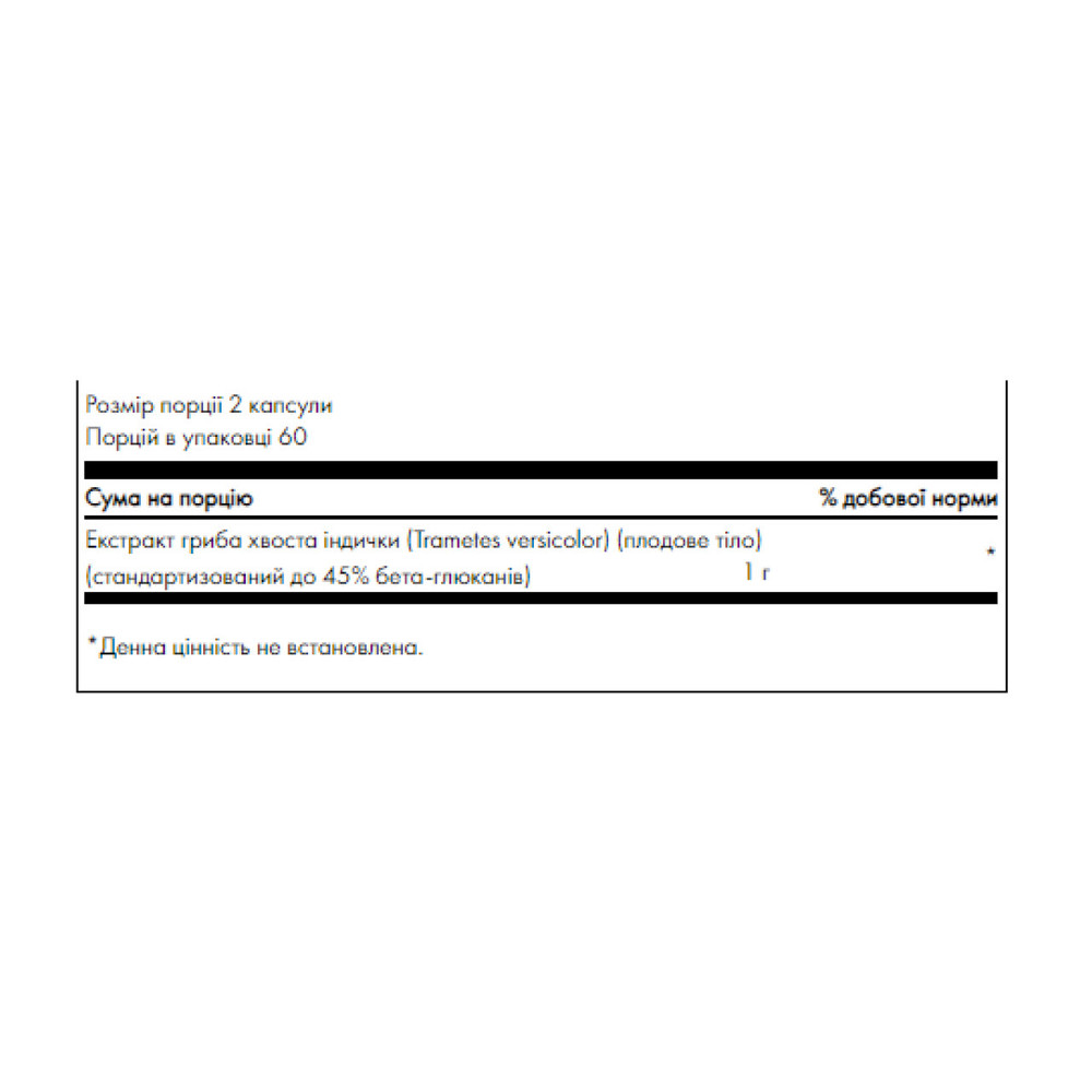 Трутовик різнокольоровий SwansonTurkey Tail Mushroom 500mg 120 caps Київ - фото 2