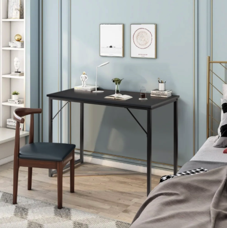 Письмовий стіл Costway Homart із сталевим каркасом чорний Київ