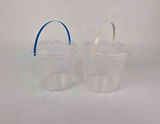 Ведро круглое с крышкой 1 л, прозрачное (1 шт) Харьков