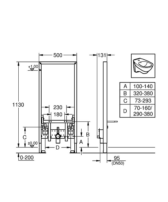 Інсталяція для біде Grohe Rapid SL   ( 38553001 ) 29452 Харьков - изображение 3