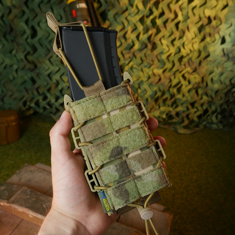 Відкритий підсумок на 1 магазин Kiborg M-1 велкро мультикам. Жорсткий підсумок з велкро на один магазин Київ - фото 8