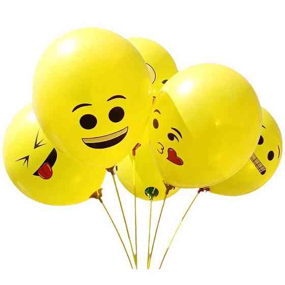 Кульки Смайлики 10 штук жовтий Київ
